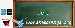 WordMeaning blackboard for dere